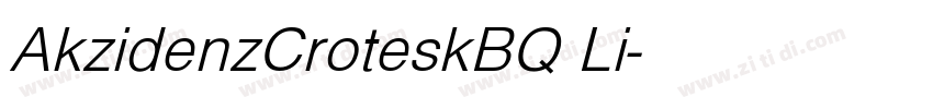 AkzidenzCroteskBQ Li字体转换